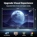 InnoView 27 Inch Monitor Dual Mode 4K UHD 120Hz/FHD 288Hz Portable Monitor for Laptop, USB-C, HDMI Computer Display HDR IPS Gaming Monitor, Kickstand, Speakers, for PC, MAC, Phone, PS4, Xbox, Switch