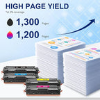 218A Toner Cartridges 4 Pack (with Chip) Compatible Replacement for HP 218A 218X for HP Color LaserJet Pro MFP 3301fdw 3301cdw 3301sdw Pro 3201dw Printer High Yield Ink W2180A W2180X (B/C/Y/M)