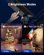 2 Pack Solar Spotlights Outdoor Waterproof for Christmas Hanging, Tree, Wreaths, Snowman, Elk, Adjustable Panel Solar Power Landscape Uplights for Outside Garden, Backyard, Patio, Sidewalk,Warm White
