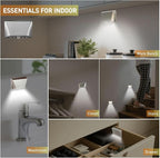 RADIXIUM Silver Motion Sensor Keyhole Light - Automatic on/Off Infrared LED, Suitable for Front Doors, corridors, Stairs in The Dark | 3-Way Installation （Magnetic Suction、Adhesive and Screw）