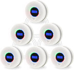 10-Year Battery Wireless Interconnected Smoke and Carbon Monoxide Detector, Smart Interlink Smoke CO Alarm with Digital Display, Fire and CO Combo Alarm for Home (6 Pack)