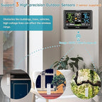 DreamSky Weather Station Indoor Outdoor Thermometer Wireless, Atomic Clock with Indoor Outdoor Temp, Date Day, Adjustable Backlight, Inside Outside Temperature Humidity Monitor for Home