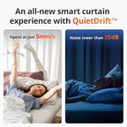 SwitchBot Automatic Curtain Opener - Bluetooth Remote Control Smart Curtain with App, Upgraded High-Performance Motor, Add SwitchBot Hub to Work with Alexa, Google Home, HomeKit
