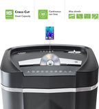 Aurora Anti-Jam 16-Sheet Crosscut Paper/CD and Credit Card Shredder/ 5-Gallon pullout Basket 30 Minutes Continuous Run Time