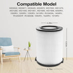 VF4000 Filter Replacement for Rid gid Shop Vac Filters 5-20 Gallon Rid gid Vacuum Filter 6-9 Gallon Husky Vacuum, with 2 Foam Sleeve 2 Filter