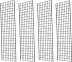 NEESEEYEE Commercial Grade Gridwall Panels – Heavy Duty Grid Panel for Any Retail Display, 2’ Width x 6’ Height, 4 Gridwall Panels Per Carton (Black Finish)