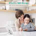 UV-Free 10000 Lux Daylight Lamp - Touch Control with 3 Brightness Levels & 4 Timer Functions, Large Surface & Rotatable Stand for Home/Office