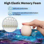 YIWEI Ergonomic Mouse Pad with Wrist Rest - Comfortable Office Mousepad with Memory Foam Wrist Support for Carpal Tunnel Relief, Mouse Pads with Non-Slip Base for Gaming and Home (Starry Sky)