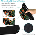LIMKRIAN Book Mouse Pad Set Large Desk Matt for Desktop, Ergonomic Mouse Pad with Wrist Rest, Gaming Mouse Pad Wrist Support Keyboard Mat Cup Coaster Set Cute Office Desk Decor Accessories