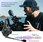 Hollyland Solidcom C1 8-Users [Official] Wireless Headset Intercom System Full Duplex 1100ft Team Communication Group Talk Single-Ear Headset, 1 Master & 7 Remote Headsets