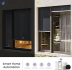Astomi Motorized Roller Shades for Windows, Blackout Automatic Blinds, Smart Blinds, Voice Control, Work with Alexa, Google, Custom Size,Vinyl-Classic Black