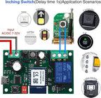 Newgoal WiFi Wireless Inching Relay Switch Momentary DIY Smart Home Remote Control DC 5-32V AC 90-250V Compatible With Alexa Echo IFTTT (Using TUYA/Smart Life APP)