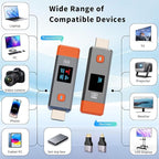 Wireless HDMI Transmitter and Receiver 328ft/100m Extender 4K Decode Input 1080P Output Plug&Play Portable 2.4G/5.8G for Video and Audio to Monitor from PC/Projector/TV Box,with LED Display