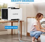 CADPXS Crawl Space Dehumidifier with Drain Hose, 80 Pint Commercial Dehumidifier for Basement, Home Use, Water Damage, Auto Defrost, Memory Start, cETL Certified, Up to 1000 Sq Ft