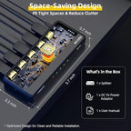 SHERRIVA 8K HDMI Splitter 1 in 4 Out, 1x4 Duplicate/Mirror Screens, HDMI 2.1, 8K@60Hz, 4K@240Hz (DSC), 4K@120Hz, Auto Downscaling, 48Gbps, HDCP 2.3, Compatible with Xbox, PS5, Blu-ray Player