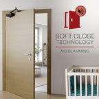 PrimeWare DC-300 Automatic Adjustable Door Closers for Home | Soft Close, No Slam | Residential and Commercial Door Closer | Level 3 | for Doors Weighing 90-140 lbs | Hydraulic Door Spring - Black