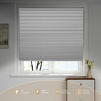 Boolegon Motorized Blinds with Remote, 100% Blackout Smart Blinds, Automatic Cellular Shades for Windows, Rechargeable Electric Honeycomb Shades for Home,Blackout White,Custom Size