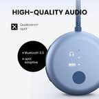Avantree SoundJet R1 – 25Hr Airplane Bluetooth Adapter for All AirPods (Pro/Max) with Qualcomm Chipset & aptX Adaptive, Wireless Audio Transmitter for Flight Travel, Works with Bose & Other Headphones