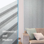 Art3d 8-Pack WPC Slat Wall Panel for Interior Wall Decor, Decorative Fluted Accent Wall Covering Panel for Living Room Bedroom TV Background Office, 96 x 6 Inch - Slate