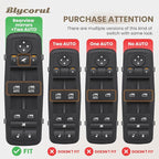 Blycorul Master Power Window Switch Driver Side with 3+9 Pins Replacement for 2012-2015 Dodge Grand Caravan，2013-2015 Ram 1500 2500,2015 Ram 3500,2012-2015 Chrysler Town&Country, Replaces 68110867AA