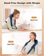 Neck and Shoulder Massager with Heat, Cordless Back and Neck Massager for Pain Relief, Upgraded Graphene Heating, 4D Shiatsu Deep Kneading for Shoulder, Back & Leg, Portable Gift for Dad, Mom & Friend