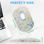 Mouse Pad Wrist Wrist Rest, Comfortable Memory Foam Wrist Rest, Non-Slip PU Base, Ergonomic Wrist Support and Arm Rests for Gaming, Office, Computer Use, Relieve Typing Pain (Fresh Leaves)