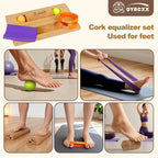 35cm Cork Balance Board (Not 30cm) - Foot Restoration & Balance Kit for Plantar Fasciitis Recovery - Professional Ankle Strength & Stability Trainer for Seniors & Standing Desk - Supports 440+ Lbs