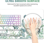 ToLuLu Desk Mat, XXL Large Mouse Pad Wrist Support Set，4 in1 Gaming Mousepad Desk Pad+ Ergonomic Mouse Pad with Wrist Rest + Keyboard Wrist Rest+Coaster for Home Office Computer Table, Green Grass