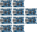 Gebildet 10pcs TP4056 Type-C Input Interface USB 5V 1A 18650 Lithium Battery Charger Module Charging Board with Dual Protection Function
