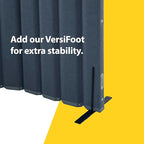 Versare VersiPanel Acoustical Partition Wall - Sound Panel Classroom Office Room Divider, Flexible Arrangement, Easy Roll-up Storage (Blue, 8' Wide x 30" Tall)