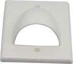 zdyCGTime Bulk Nose Faceplate Wall Plate for Cabling 1 Gang Cable Plate Internal Management Convex Audio Video Cable Pass Through Nose Plate White (2 Pack)