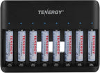 Tenergy TN477U 8-Bay Fast Charger for NiMH/NiCD AA AAA Rechargeable Batteries with 8pcs 1000mah AAA Rechargeable Batteries