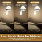 VST Motion Sensor Step Night Light, Rechargeable Battery Powered Stair Lights with Magnetic Suck Installation for Indoor Bedroom Hallway Nursery Kids Room (2.68 inch 3000K 3Pack Silver)