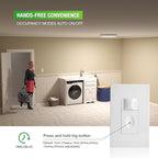 RAYZEEK Motion Sensor Light Switch, No Neutral Wire Required, No Ground Wire Needed,5A,Single Pole, Occupancy&Vacancy&Manual On/Off Override Motion Sensor Activated Wall Switch,PC Fireproof