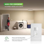 RAYZEEK Motion Sensor Light Switch, 10A, Single Pole, No Neutral Wire, PC Fireproof, 3-in-1 OCC & VAC & Manual On/Off Override Selectable, Motion Sensor Wall Switch for LED/CFL/Incandescent, UL Listed