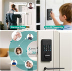 Keyless Entry Door Lock Deadbolt,Upgraded Electronic Deadbolt Smart Lock with Tuya App Control & 4 Keys,High Security Smart Lock,Digital Keypad Door Locks,One-time Code, Auto-Locking,Easy to Install