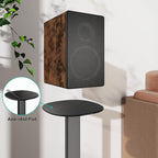 WALI Universal Speaker Stands, 23 Inch Surround Sound Speaker Stands for Satellite & Bookshelf Speakers Up to 22lbs, Height Adjustable with Built-in Cable Management, 1 Pair (SFS001), Black