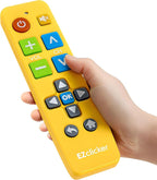 EZclicker Plus Big Button Universal TV Remote (Yellow) Simple Easy to Use, Works with Major TV Brands (2xAAA Batteries Not Included)