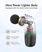 A1 Super Mini Massage Gun, Percussion Deep Tissues Muscle Massager, Travel Massage Gun, Compact Sports Massager, Portable Handheld Massager for Office, Home, Athletes(Black)