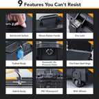 Lykus HC-7240 Large Waterproof Hard Case with Wheels and Customizable Foam, Interior Size 28.3x21.6x15.6 inch, Suitable for cameras, lenses, electronic equipment and more