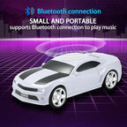 WSTER WS-592 Supercar Design Bluetooth Replica Speaker – Portable Car Model Wireless Speaker with TWS Stereo, FM Radio, LED Party Lights, USB/TF Playback, Hands-Free Calling, Microphone(White)