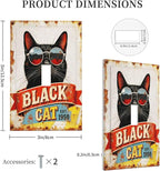 Bvtewkhz Black Cat Vintage 1 Gang Single Toggle Decorative Outlet Covers Light Switch Plate Electrical Receptacle Switchplate For Bathroom Kitchen Bedroom