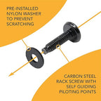 12-24 Rack Screws [50pk] – Rack Mount Screws with Nylon Washers for Server, Network, and Audio Equipment