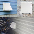 JYINCPED 10 Inch Hooded Wall Vent with Screen and Damper,Galvanized Steel Exterior Wall Exhaust Vent Cover Cap for Kitchen Range Hood Duct Ventilation Outside Air Exhaust Applications,White