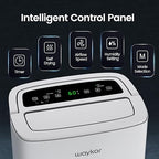 Waykar Max 80 Pint/D(Standard 62Pint/D) Energy Star Home Dehumidifier for Spaces up to 5,000 Sq. Ft in Basement Home and Large Rooms with Drain Hose, Handle, Auto Defrost and Self-Drying