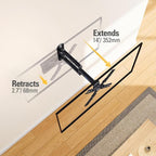Mounting Dream Monitor Wall Mount for Most 17-39 Inch (Some up to 42 inch)，UL Listed TV Mount TV Bracket with Articulating Arms Tilt Swivel Extension Rotation, Up to VESA 200x200mm and 33 lbs, MD2462