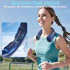 Portable Neck Fan - Rechargeable Personal Fan with Neck Brace, 5 Speeds, All-Around Cooling, Hands-Free Bladeless Lightweight Quiet Neck Fans That Blow Cold Air Gift for Women/Men, Hot Flashes, Travel