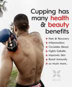 REVO The Original 4-in-1 Smart Cupping Therapy Massager, Red Light Therapy for Targeted Pain Relief, Knots, Aches, Muscle Soreness, Circulation & Tighter Skin, Portable Cupping Kit