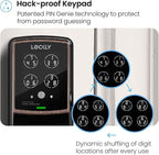 Lockly Secure Plus, Keyless Entry Door Lock, Smart Locks for Front Door, Smart Lock Deadbolt, PIN Genie® Keypad, 3D Biometric Fingerprint Sensor, Auto Lock Smart Door Lock