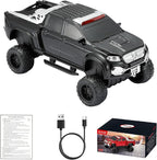 WSTER WS-X65 Pickup Truck Replica Bluetooth Speaker – HD Sound, FM Radio, TWS Stereo, LED Party Lights, USB/TF Playback, Built-in Mic – Cool Portable Car Design Speaker for Outdoors & Home (Black)